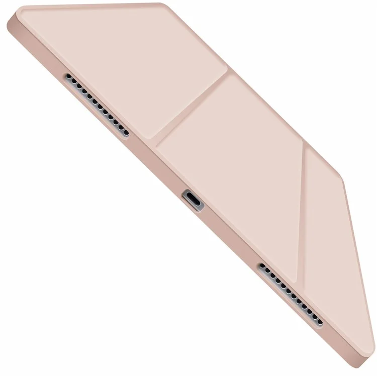 PU in Pelle Auto Wake/Sleep Tri-fold Stand Drop-after Tablet Case Con Slot a Penna Per Ipad Air (2020)/Air (2022) - Rosa