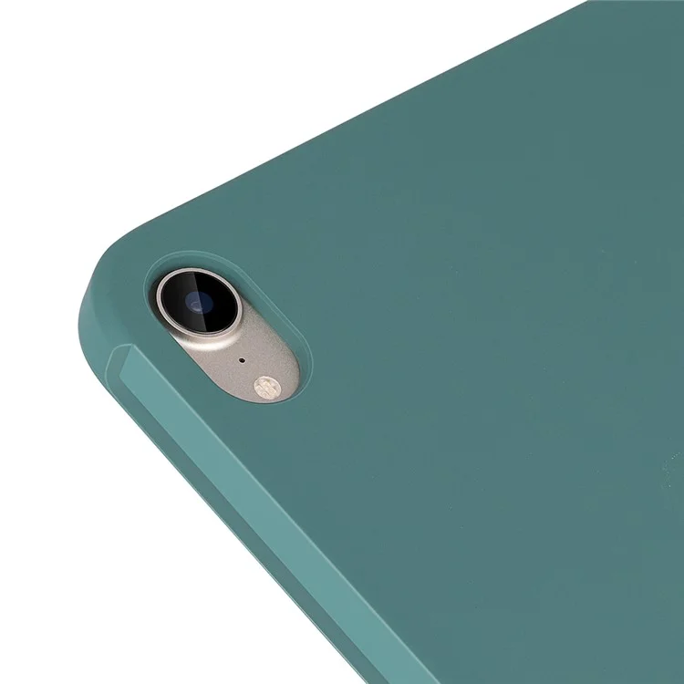 Soft Touch Liquid Silicone Anti-Scratch Microfiber Lining Protection Case with Pen Slot for iPad mini (2024) / mini (2021) - Green