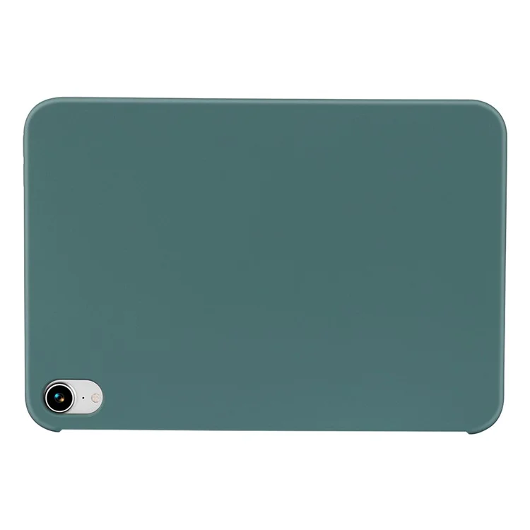 Soft Touch Liquid Silicone Anti-Scratch Microfiber Lining Protection Case with Pen Slot for iPad mini (2024) / mini (2021) - Green