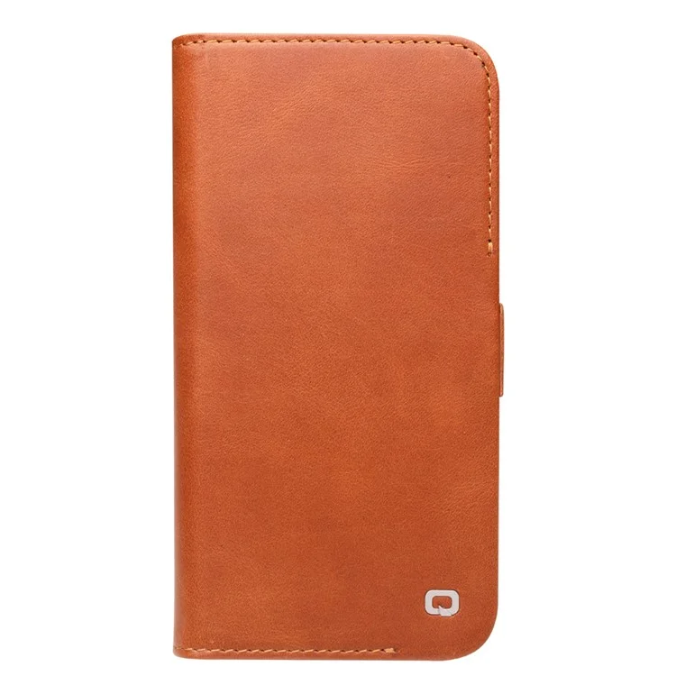 QIALINO Portefeuille De Téléphone Portable De Téléphone Portable En Cuir Véritable Pour IPhone 13 Mini 5,4 Pouce - Brun