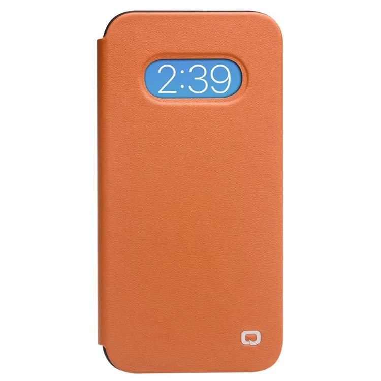 Qialino Ultra Thin Flip Flip Folio Cover Case Com Janela de Exibição Para Iphone 13 Pro Max 6,7 Polegadas - Castanho