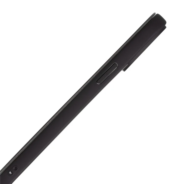 Qialino Ultra Sottile Vera Vera Pelle Resistente Alla Goccia Flip Folio Cover Con Finestra Visualizza Per Iphone 13 Pro 6,1 Pollici - Nero