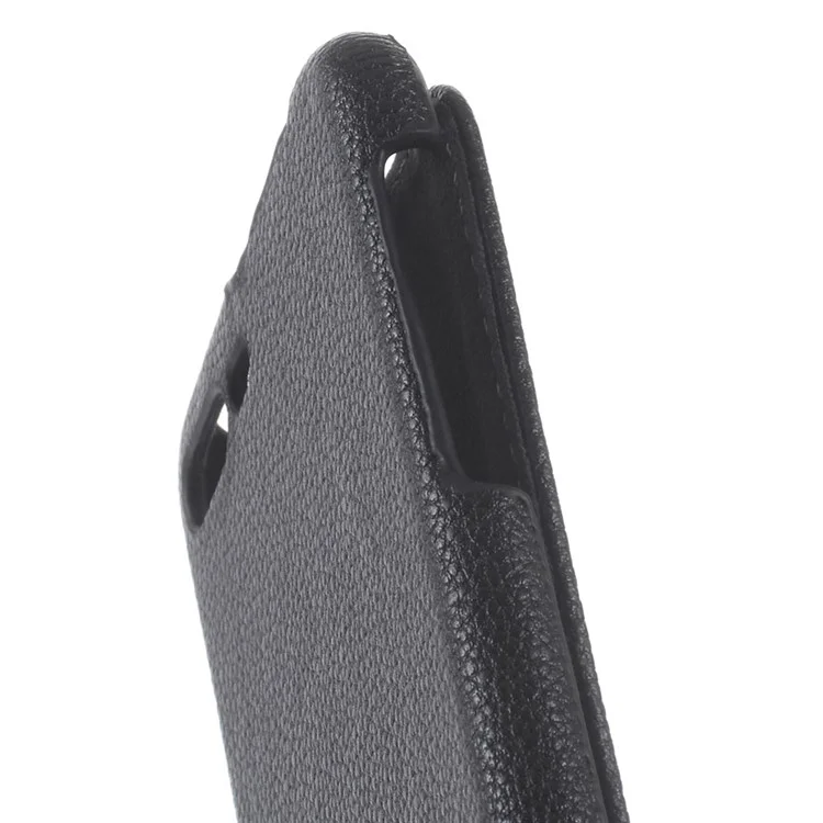 Litchi Texture Vertical Flip Leather Case for iPhone 7 Plus 5.5 - Black