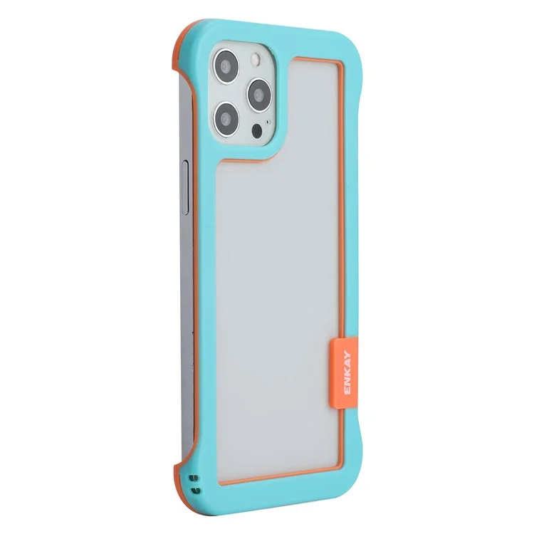 Enkay Hat Prince Pour Iphone 12 Pro Max 6,7 Pouces Drop Resistance Case de Téléphone Slim Caxe de Protection Sans Cadre Support Dissipation de Chaleur - Bleu