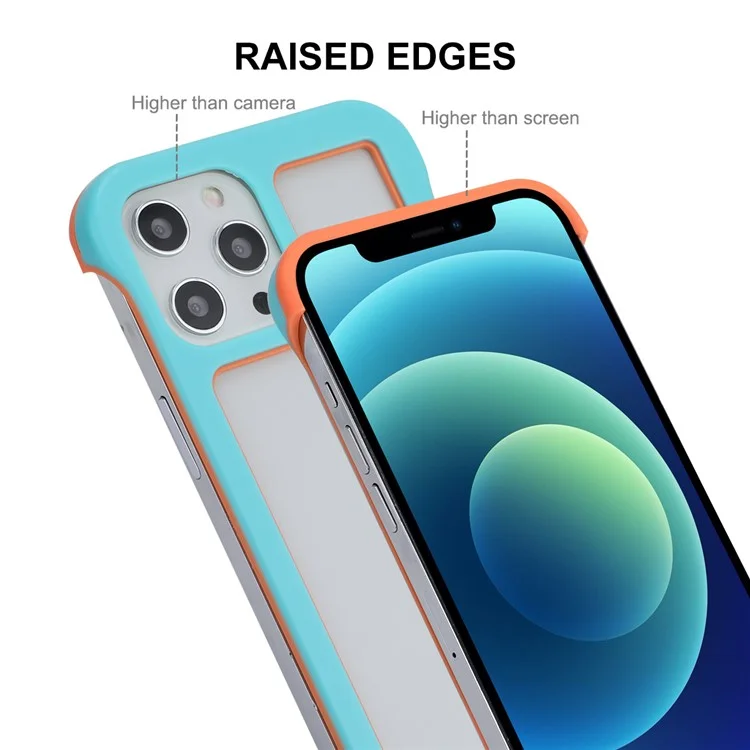 Enkay Hat Prince Pour Iphone 12 Pro Max 6,7 Pouces Drop Resistance Case de Téléphone Slim Caxe de Protection Sans Cadre Support Dissipation de Chaleur - Bleu