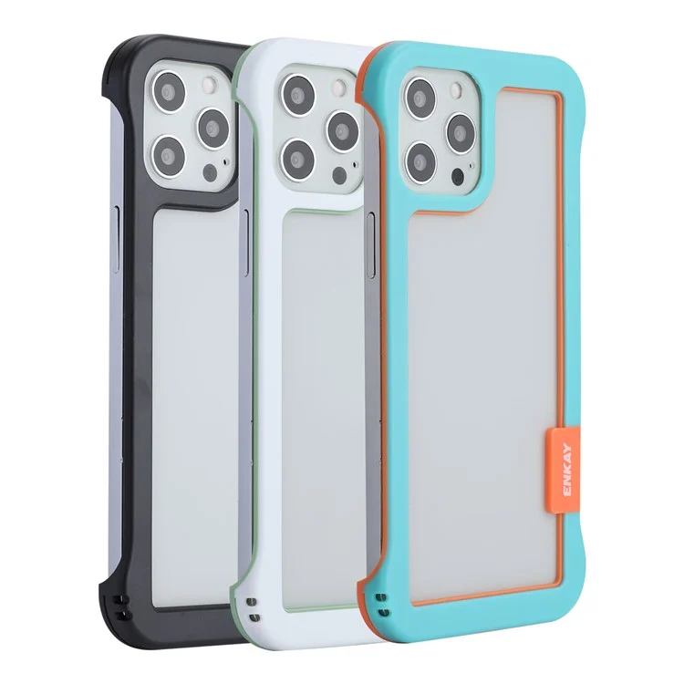 Enkay Hat Prince Pour Iphone 12 Pro Max 6,7 Pouces Drop Resistance Case de Téléphone Slim Caxe de Protection Sans Cadre Support Dissipation de Chaleur - Bleu