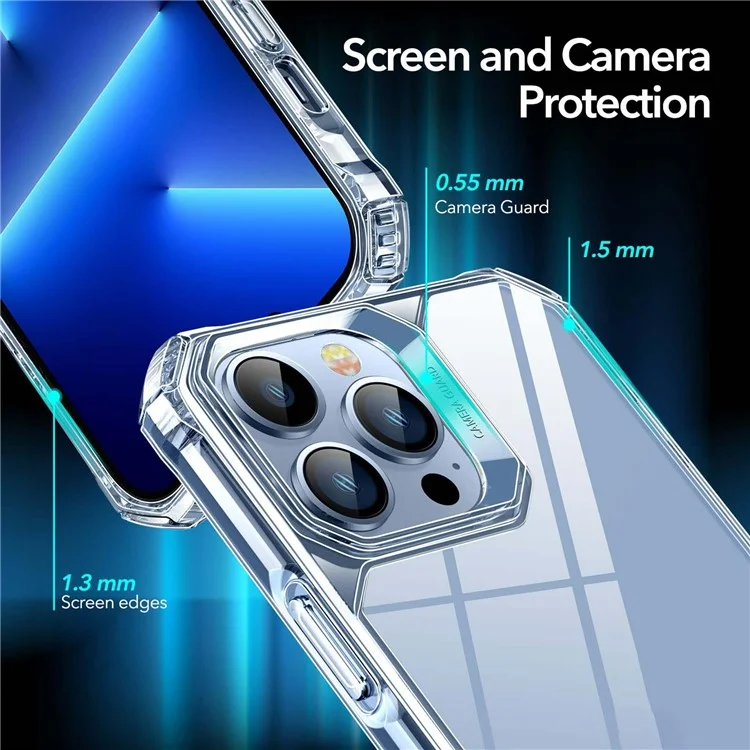 ESR Air Armor Series Hybrid Clear Phone Case for iPhone 13 Pro Max 6.7 inch, Anti-Scratch Hard Acrylic Back + Soft TPU Frame Reinforced Corners Cover