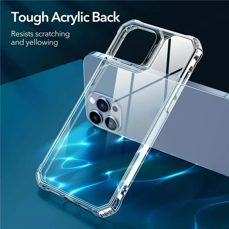 ESR Air Armor Series Hybrid Clear Phone Case for iPhone 13 Pro Max 6.7 inch, Anti-Scratch Hard Acrylic Back + Soft TPU Frame Reinforced Corners Cover