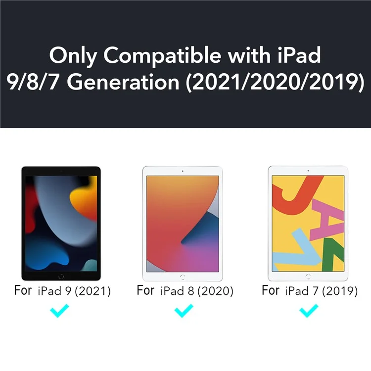 ESR Rebound Series Trifold Stand Stand Smart Case Para Ipad 10.2 (2021)/(2020)/(2019), PU Leather+Soft TPU Back Shifock Tope Con Soporte Para Bolígrafo - Gris Plateado