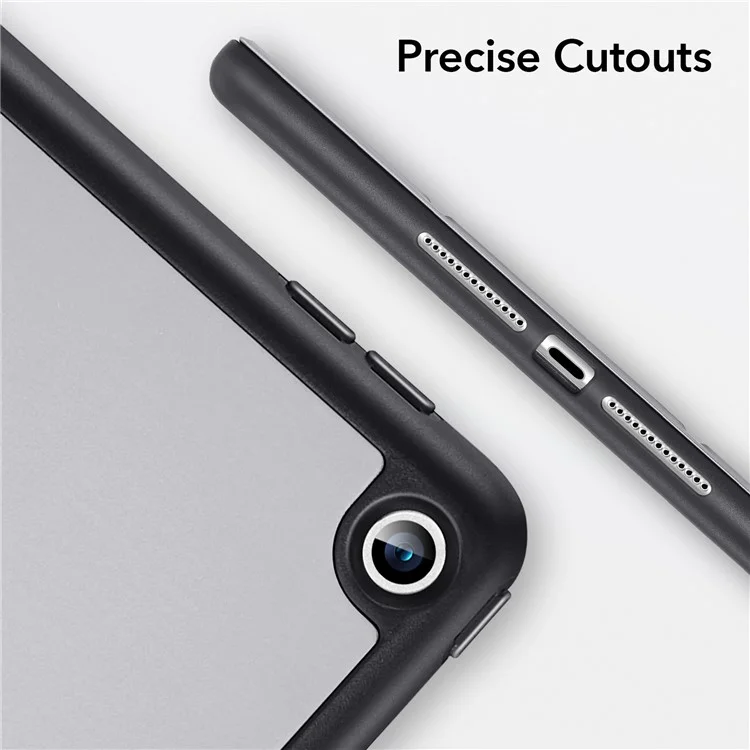 ESR Rebound Series Trifold Stand Stand Smart Case Para Ipad 10.2 (2021)/(2020)/(2019), PU Leather+Soft TPU Back Shifock Tope Con Soporte Para Bolígrafo - Gris Plateado