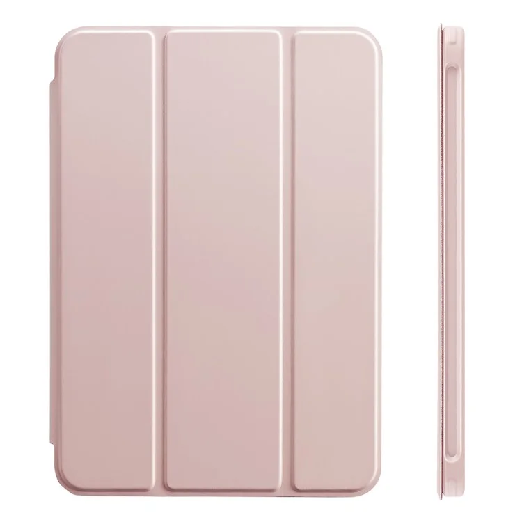 ESR Rebound Hybrid Series for iPad mini (2024) / mini (2021) Tri-Fold Stand Anti-Fall PU Leather+PC+TPU Detachable Magnetic Cover Case - Pink