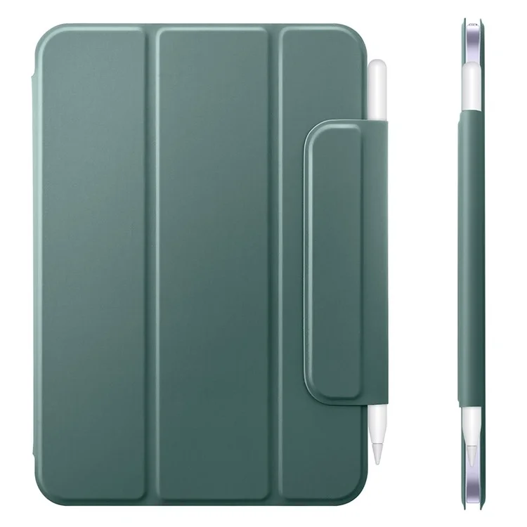 ESR Rebound Series for iPad mini (2024) / mini (2021) Tri-Fold Stand Double-Sided Magnet PU Leather Cover Case with Magnetic Clasp - Green