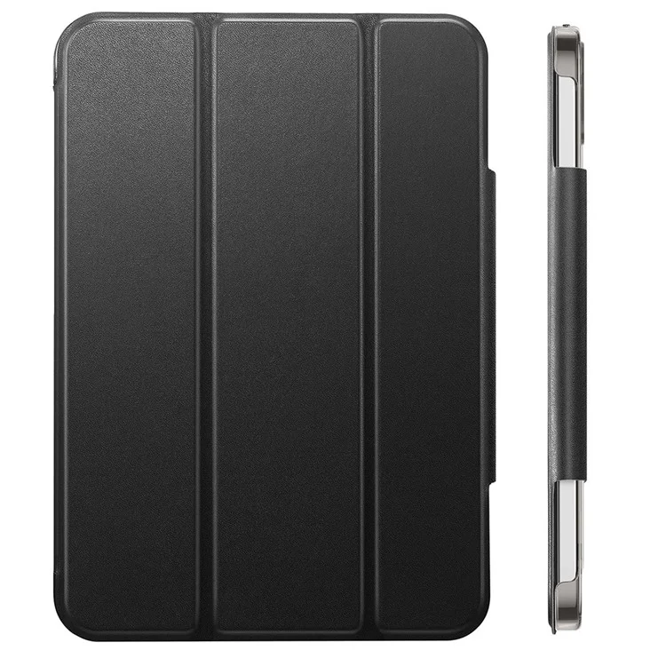 ESR Trifold Stand Smart Case for iPad mini (2021), PU Leather+Hard PC Back Cover with Pen Holder - Black