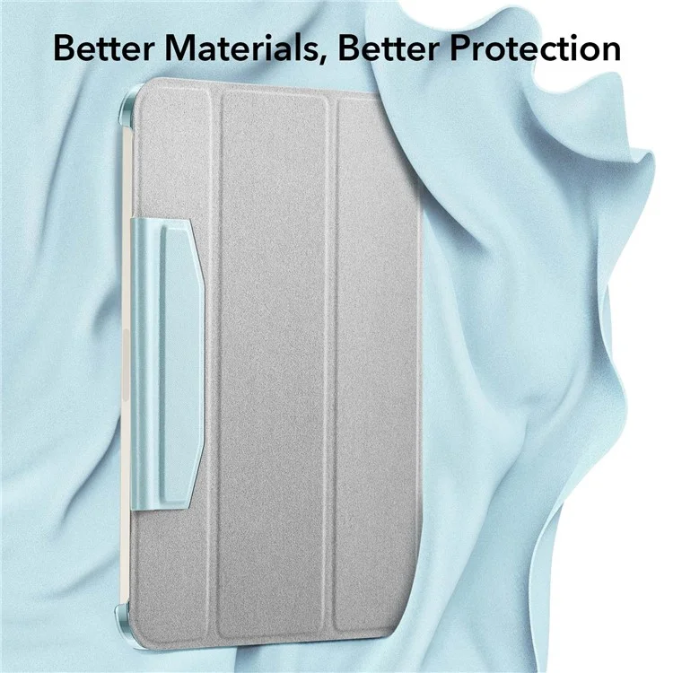 ESR Trifold Stand Smart Case for iPad mini (2024) / mini (2021), PU Leather+Hard PC Back Cover with Pen Holder - Sky Blue