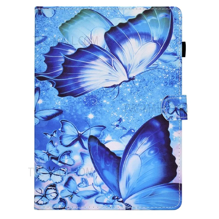 Para iPad Pro 11 (2022) / (2021) / (2020) / (2018) / Air 11 (2024) / Air (2020) / Air (2022) Impressão de Padrão Couro PU Stand Tablet Case - Borboleta