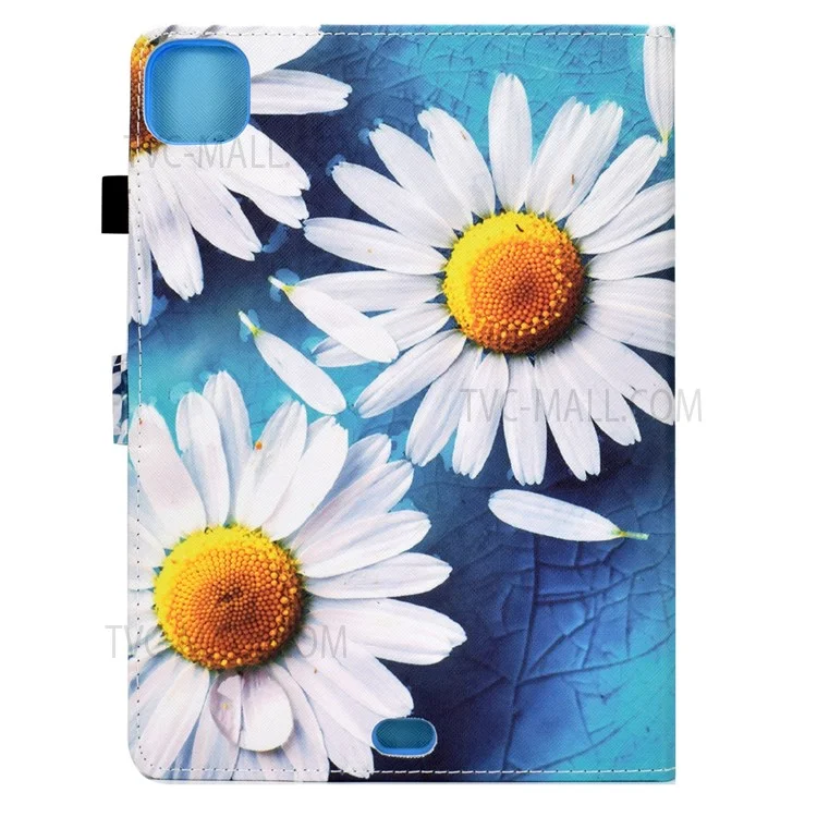 Pour iPad Pro 11 (2022) / (2021) / (2020) / (2018) / Air 11 (2024) / Air (2020) / Air (2022) Impression de motif PU Leather Stand Tablet Case - Tournesol