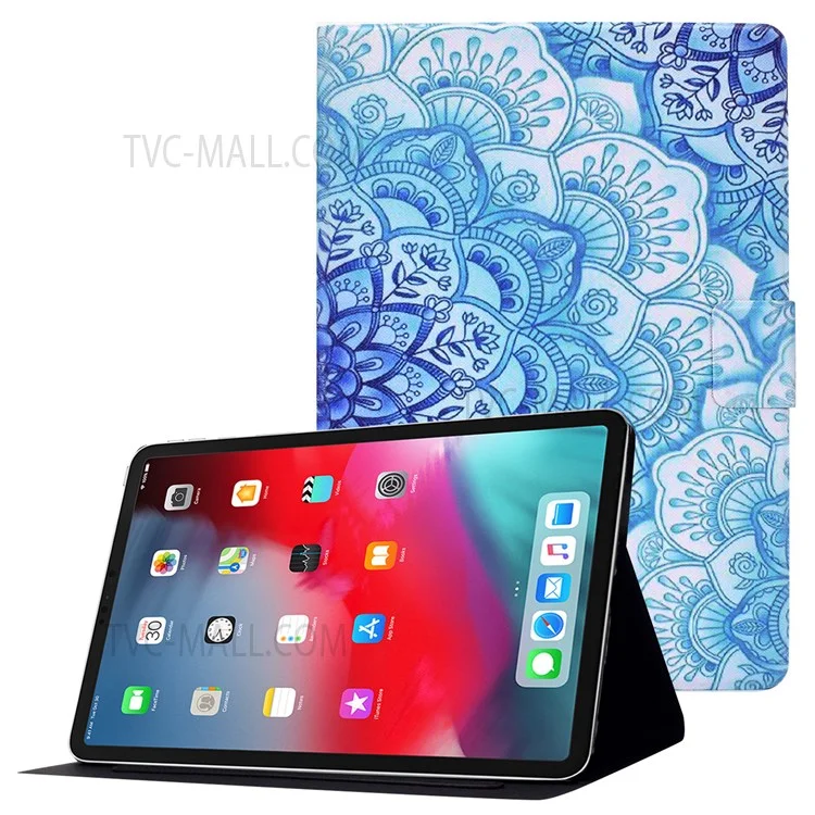 Für iPad Pro 11 (2022) / (2018) / (2020) / (2021) / iPad Air 11 (2024) / Air (2020) / Air (2022) PU-Leder-Tablet-Hülle Stand Cover - Mandala-Blume