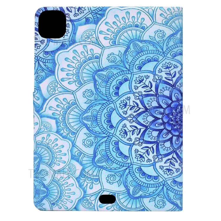 Für iPad Pro 11 (2022) / (2018) / (2020) / (2021) / iPad Air 11 (2024) / Air (2020) / Air (2022) PU-Leder-Tablet-Hülle Stand Cover - Mandala-Blume