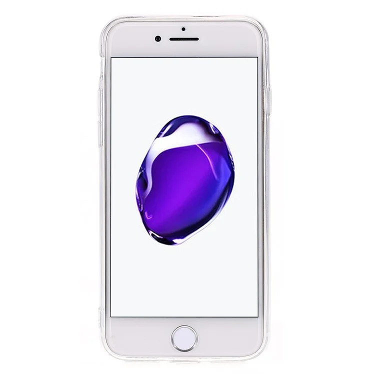 Étui de Téléphone Epoxy TPU Pour Iphone SE (2022) / SE (2020) / 8/7, Décoration de Perles Artificielles Accessoires Téléphoniques Transparents