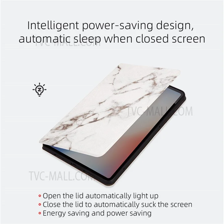 For iPad Pro 11 (2018) / (2020) / (2021) / (2022) Auto Wake / Sleep Pattern Printing Tablet Case PU Leather + TPU Stand Well-protected Cover - Black / Gold Marble