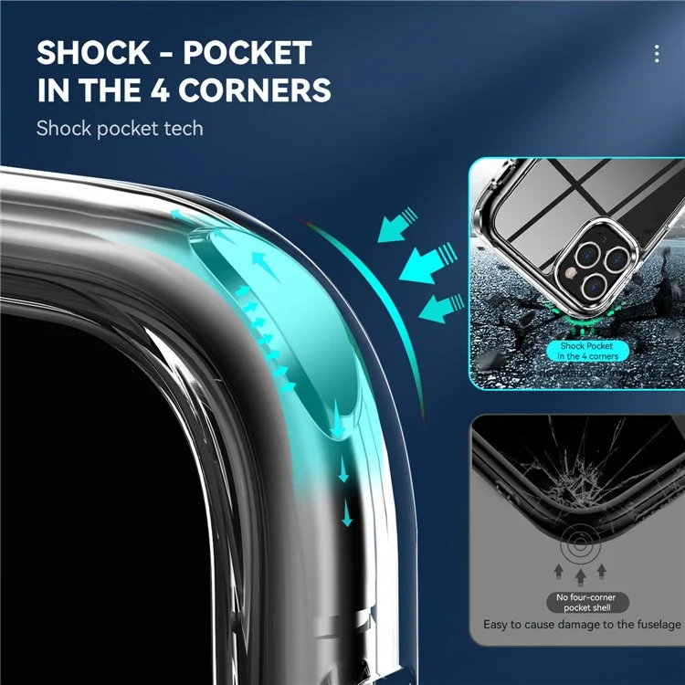 Electroplating Crystal Clear TPU + PC Hybrid Phone Cover for iPhone 11 Pro 5.8 Inch, Slim and Lightweight Mobile Phone Accessory