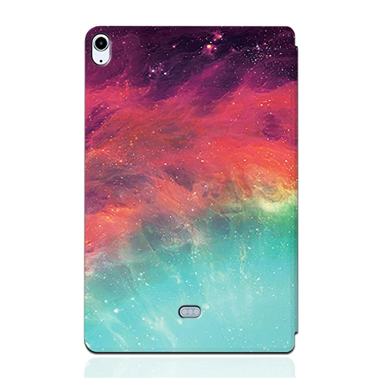 Für Apple Ipad Air (2022)/(2020) PU Leder + TPU Dual-layer Protection Starry Sky Muster Druckständer Design Tablet Cover Hülle - Farbe Sternenhimmel