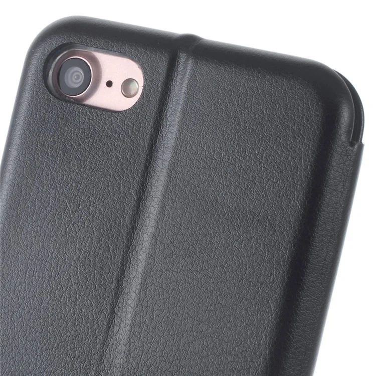 Magnetic Absorbed Shell Style Stand Leather Case for iPhone 8 / 7 4.7 inch - Black