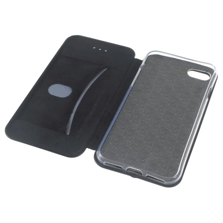 Magnetic Absorbed Shell Style Stand Leather Case for iPhone 8 / 7 4.7 inch - Black