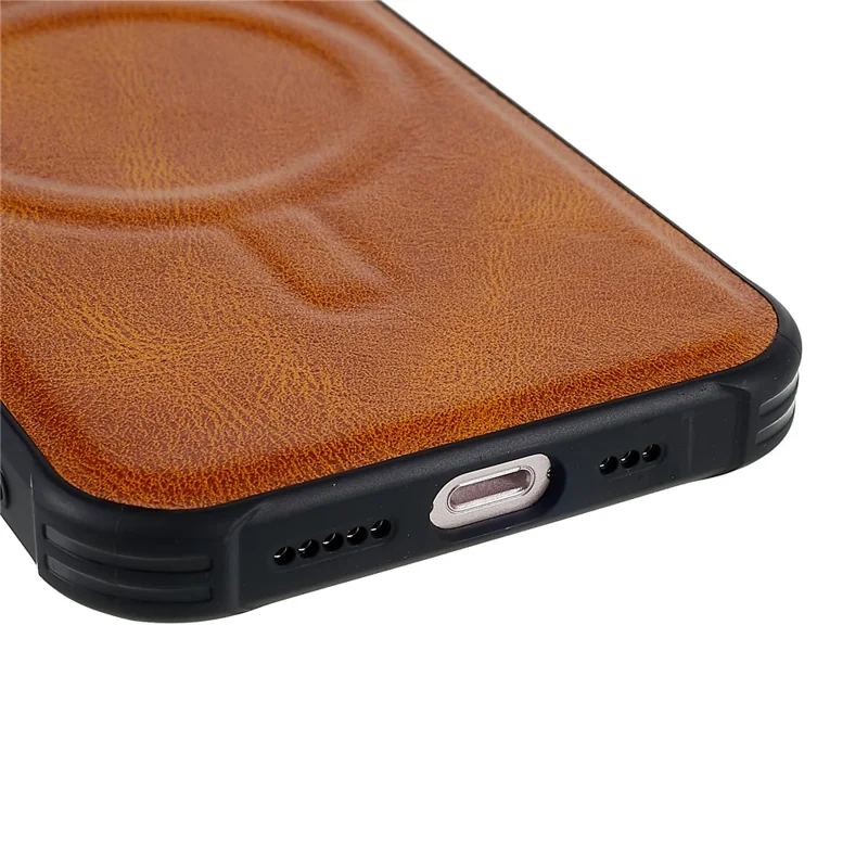 Phone Case for iPhone 13 mini 5.4 inch Shockproof Slim Phone Protector 2 in 1 Magnetic Anti-slip Case Soft TPU + PU Leather Coated Cover - Brown