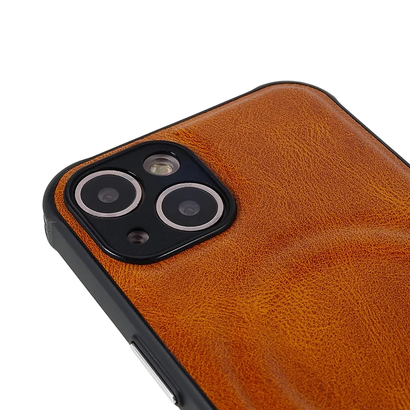 Phone Case for iPhone 13 mini 5.4 inch Shockproof Slim Phone Protector 2 in 1 Magnetic Anti-slip Case Soft TPU + PU Leather Coated Cover - Brown