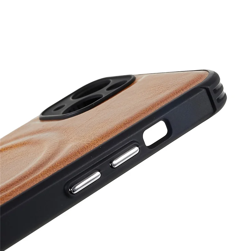 Phone Case for iPhone 13 mini 5.4 inch Shockproof Slim Phone Protector 2 in 1 Magnetic Anti-slip Case Soft TPU + PU Leather Coated Cover - Brown