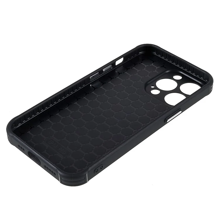 2 in 1 Soft TPU + PU Leather Coated Anti-slip Case for iPhone 13 Pro 6.1 inch Shockproof Slim Phone Shell Magnetic Phone Cover - Brown