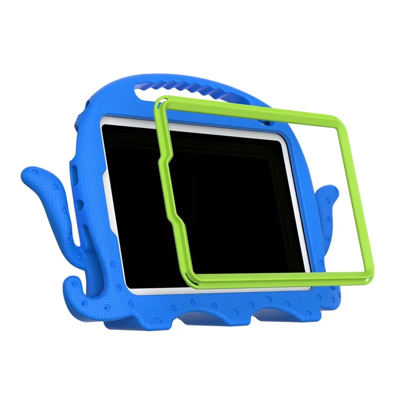 Dla iPad mini (2024) / mini (2021) Uroczy etui w kształcie morsa EVA z miejscem na długopis, odporno na wstrząsy, z uchwytem i paskiem na ramię - niebieski