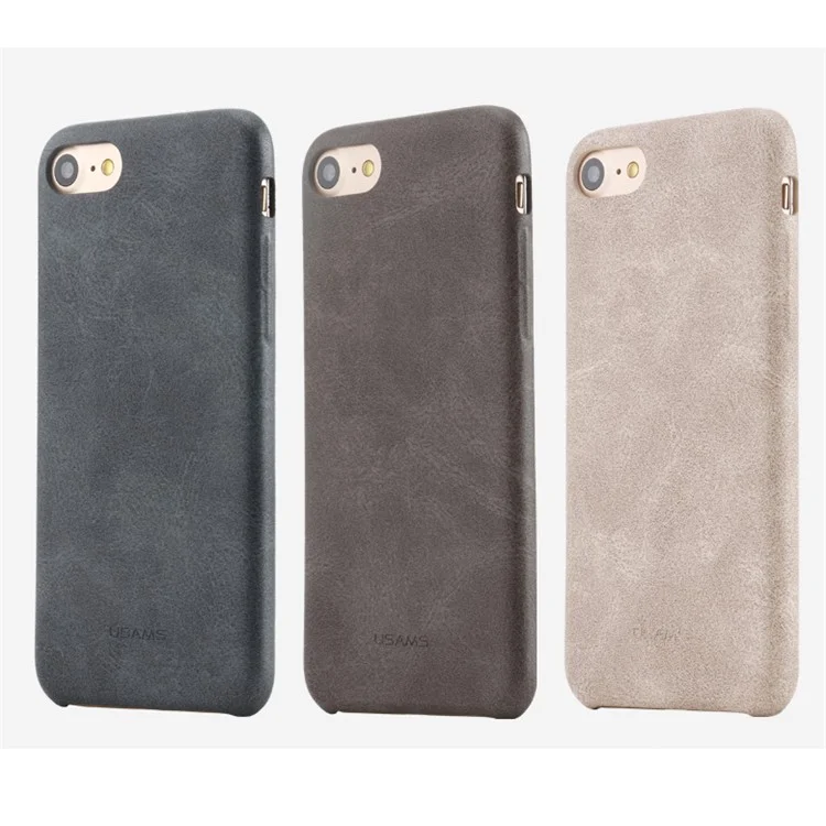 USAMS Bob Series PU Leather Protective Case for iPhone 8 / 7 4.7 inch - Black