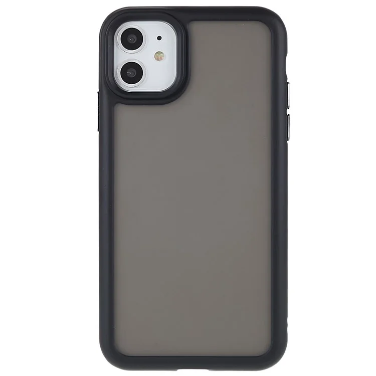For iPhone 11 6.1 inch Soft-Touch Series Matte Protective Cover PC + TPU Anti-fingerprint Phone Back Case - Black