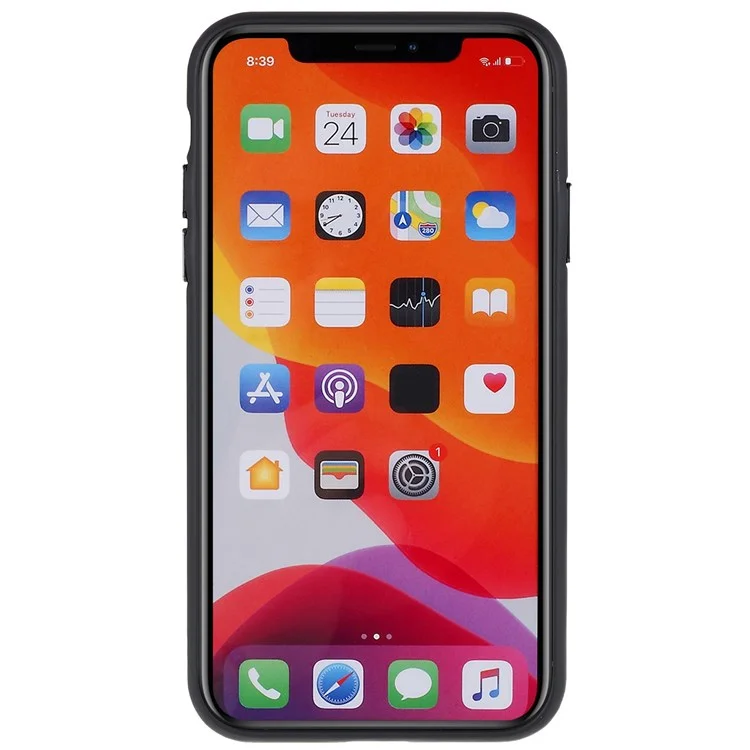 For iPhone 11 6.1 inch Soft-Touch Series Matte Protective Cover PC + TPU Anti-fingerprint Phone Back Case - Black