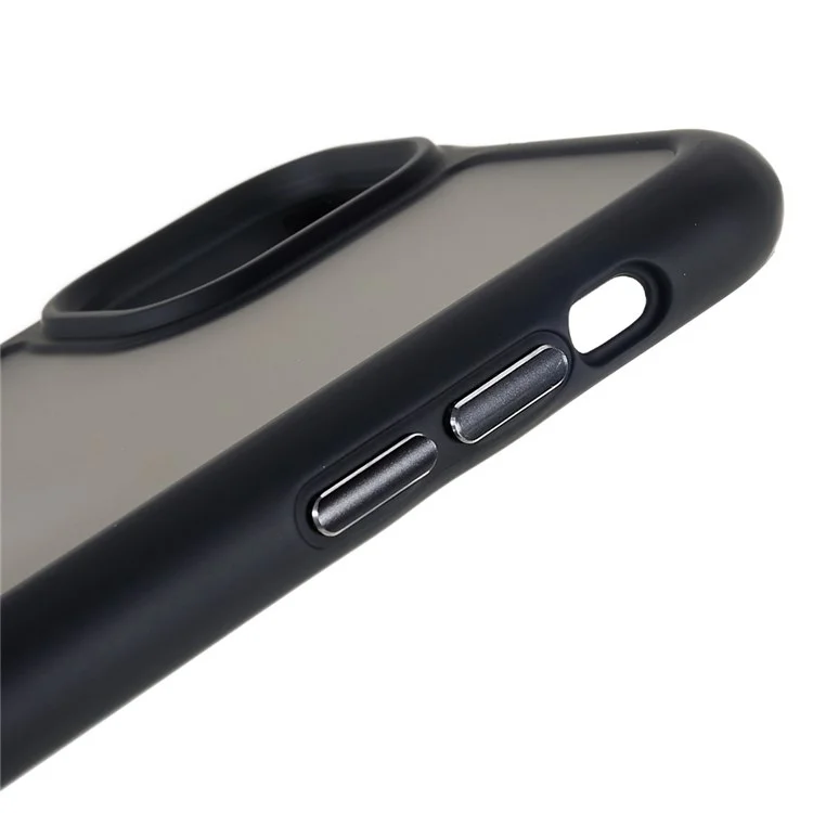 For iPhone 11 6.1 inch Soft-Touch Series Matte Protective Cover PC + TPU Anti-fingerprint Phone Back Case - Black
