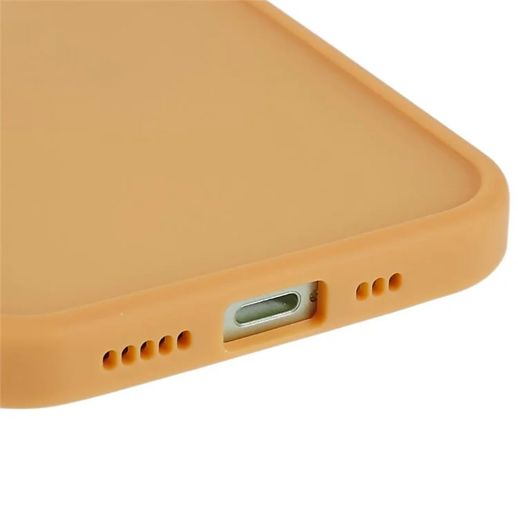 For iPhone 12 6.1 inch Soft-Touch Series PC + TPU Matte Protective Cover Shockproof Phone Back Case - Orange