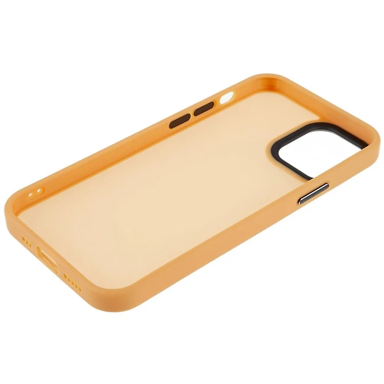 For iPhone 12 6.1 inch Soft-Touch Series PC + TPU Matte Protective Cover Shockproof Phone Back Case - Orange