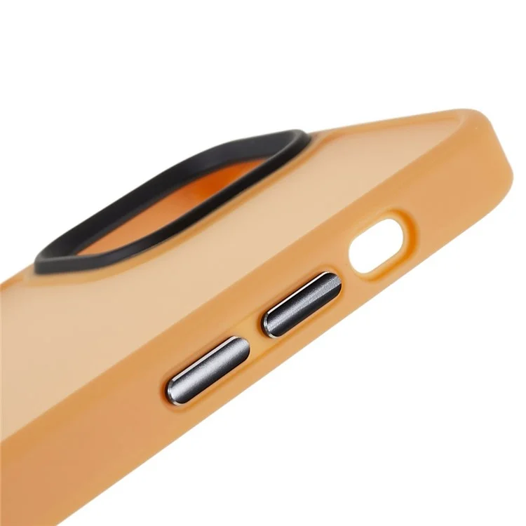 For iPhone 12 6.1 inch Soft-Touch Series PC + TPU Matte Protective Cover Shockproof Phone Back Case - Orange