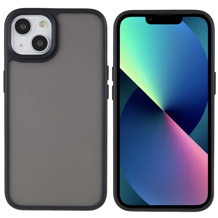 Für Das Iphone 13 6,1 Zoll Softouch-touch-serie PC + TPU Hybrid Telefonhülle Matte Anti-fingerabdruck-telefonschutzabdeckung - Schwarz