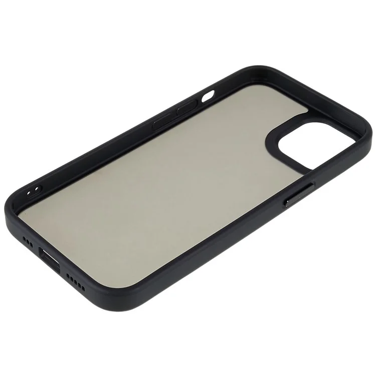 Für Das Iphone 13 6,1 Zoll Softouch-touch-serie PC + TPU Hybrid Telefonhülle Matte Anti-fingerabdruck-telefonschutzabdeckung - Schwarz