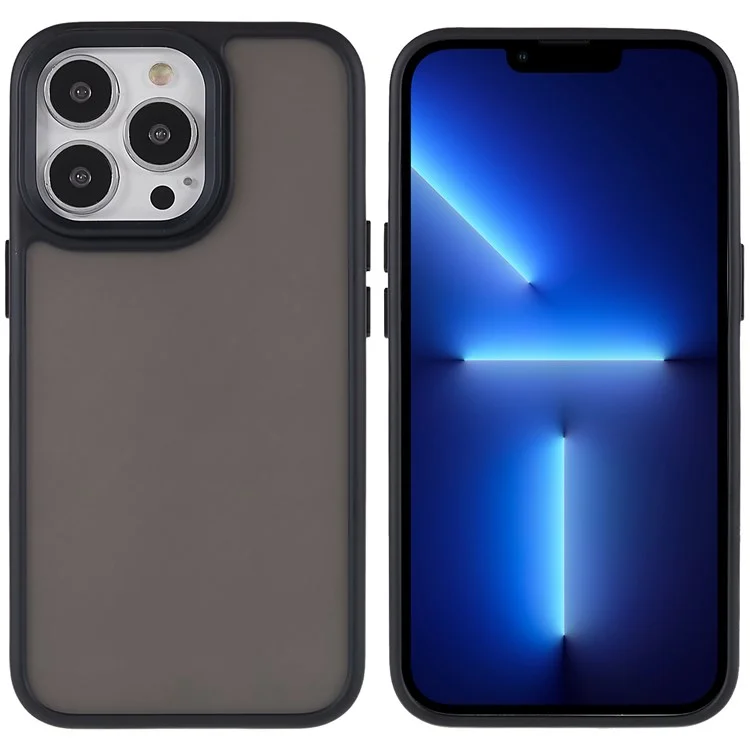 Für IPhone 13 Pro 6,1 Zoll Soft-Touch Series Matt-Telefon-Back-Cover PC + TPU Anti-Fingerprint-Schutzhülle - Schwarz