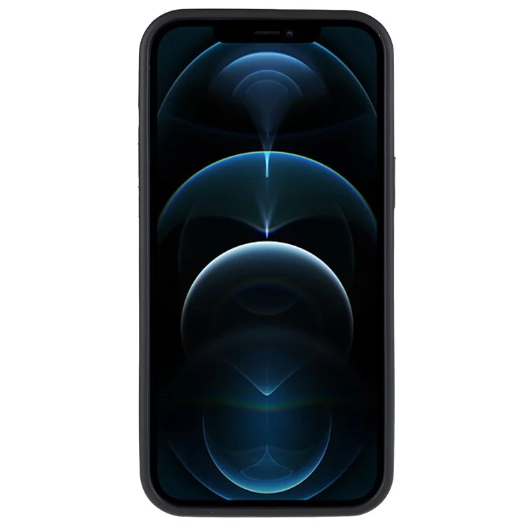 Для Iphone 12 Pro Max 6,7 Дюйма Soft-Touch Series PC + TPU Hybrid Phone Back Case Matte Protective Cover - Черный