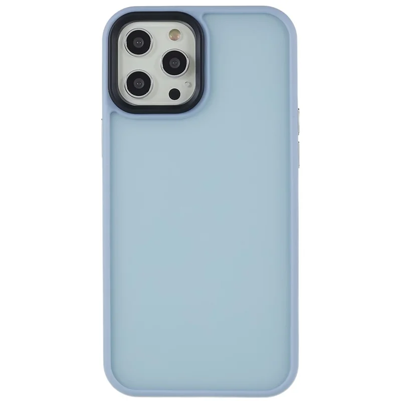 For iPhone 12 Pro Max 6.7 inch Soft-Touch Series PC + TPU Hybrid Phone Back Case Matte Protective Cover - Blue