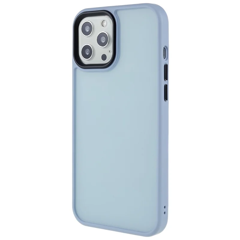 For iPhone 12 Pro Max 6.7 inch Soft-Touch Series PC + TPU Hybrid Phone Back Case Matte Protective Cover - Blue