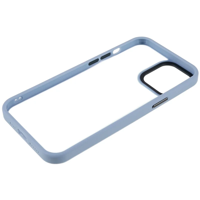 For iPhone 12 Pro Max 6.7 inch Soft-Touch Series PC + TPU Hybrid Phone Back Case Matte Protective Cover - Blue