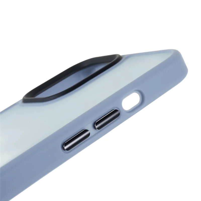 For iPhone 12 Pro Max 6.7 inch Soft-Touch Series PC + TPU Hybrid Phone Back Case Matte Protective Cover - Blue