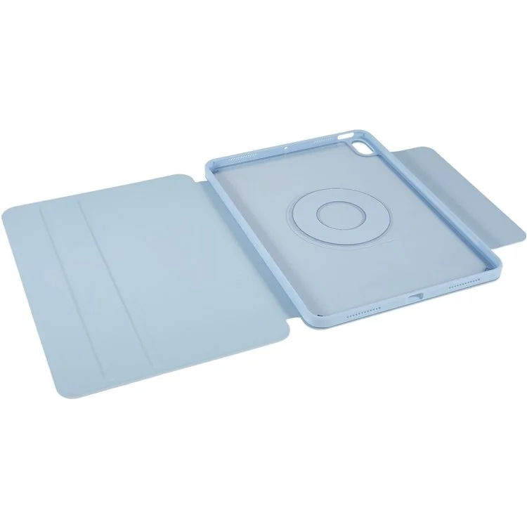 For iPad Air 10.9 inch (2020)/(2022) Skin-touch 2 in 1 Detachable Shockproof Case 360-degree Rotating Tablet Cover with Stand - Sky Blue