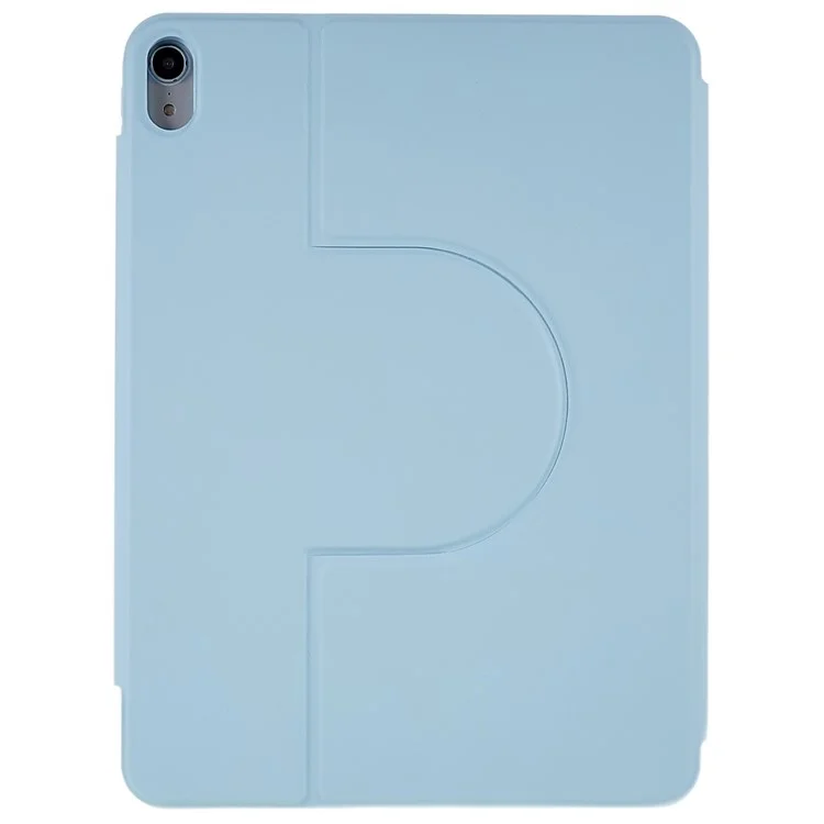 For iPad Air 10.9 inch (2020)/(2022) Skin-touch 2 in 1 Detachable Shockproof Case 360-degree Rotating Tablet Cover with Stand - Sky Blue